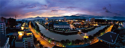 火锅店仿古木雕门头设计，古风火锅店门头